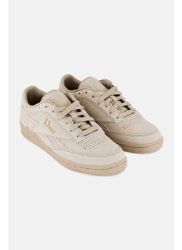 Reebok Kids Boy Club C Revenge Lace Up Tennis Shoes, Taupe  - Image 1