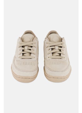 Reebok Kids Boy Club C Revenge Lace Up Tennis Shoes, Taupe  - Image 3