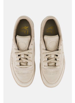 Reebok Kids Boy Club C Revenge Lace Up Tennis Shoes, Taupe  - Image 4