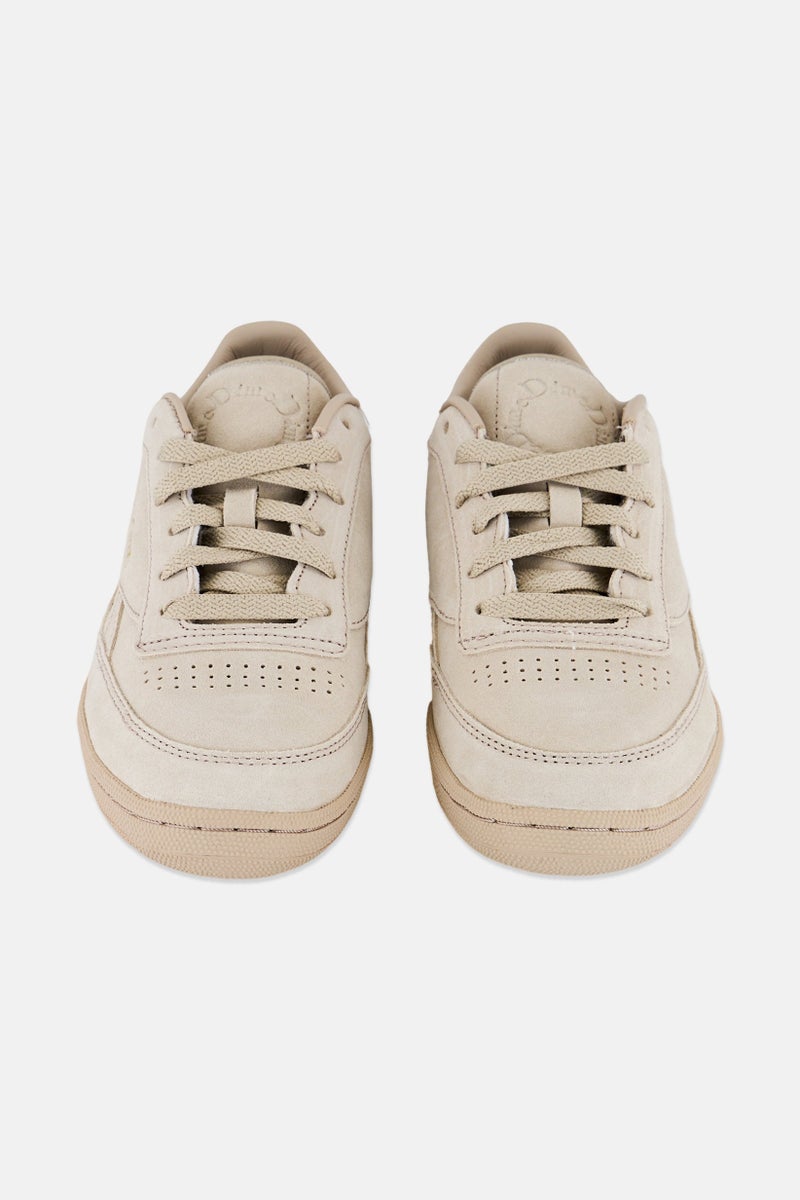 Reebok Kids Boy Club C Revenge Lace Up Tennis Shoes, Taupe  - Image 3