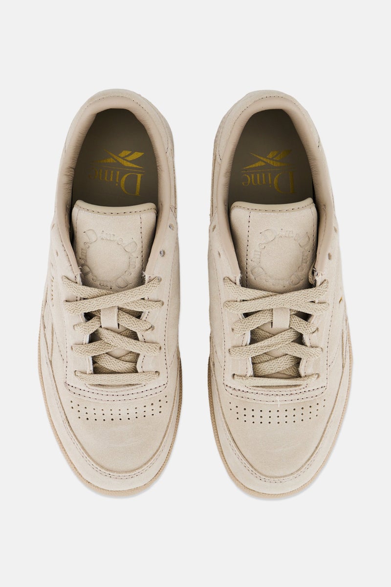 Reebok Kids Boy Club C Revenge Lace Up Tennis Shoes, Taupe  - Image 4