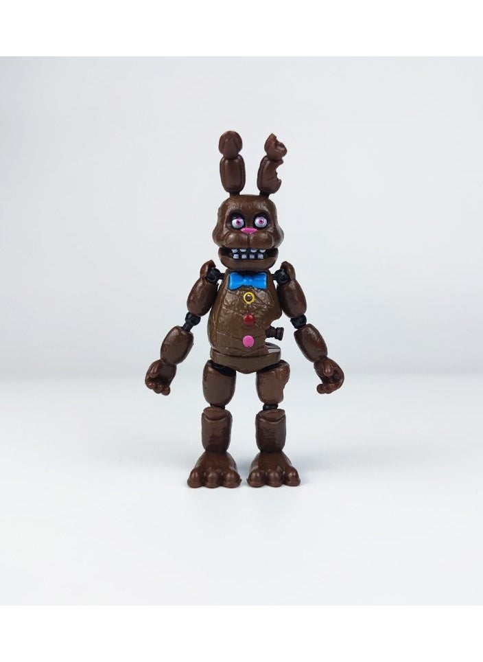 Exlene 6pc FNAF Figures Bonnie Foxy Fazbear Bear Five Nights At Freddy's Action Figure Dolls with Light  - Image 4