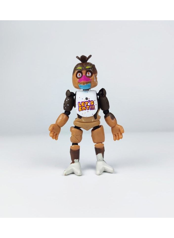 6pc FNAF Figures Bonnie Foxy Fazbear Bear Five Nights At Freddy's Action Figure Dolls with Light