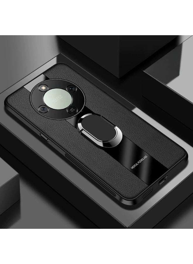 Protective Phone Case for Honor X9d 5G, Heavy Duty Shockproof with Finger Ring Holder & Camera Lens Protector Slide,  Black - Image 2