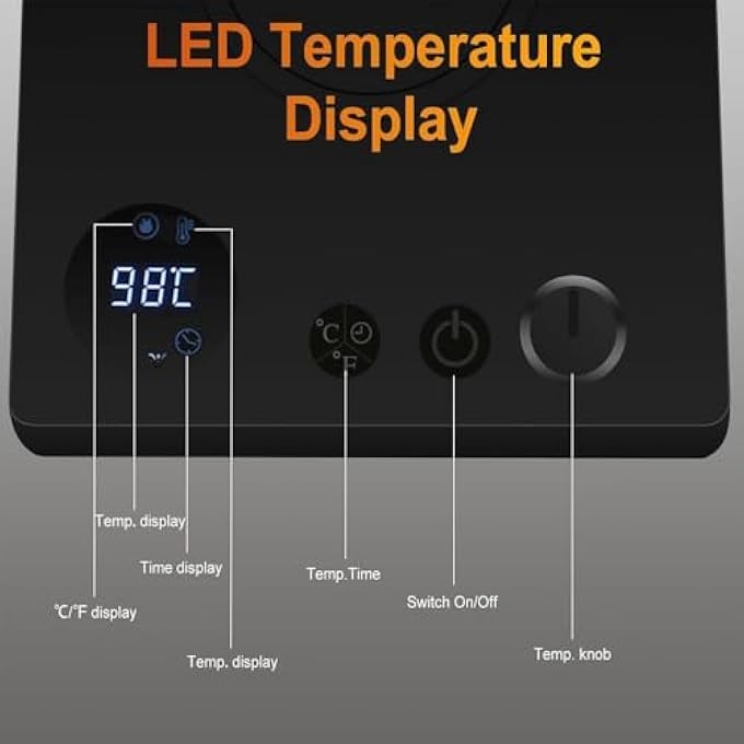 DMG TECH Dmg 10L Smart Gooseneck Electric Kettle With Temperature Control1000W Quick Heating Tea Pot40100C Adjustable304 Stainless Steel Tea Kettle With Auto ShutOff  360 Smart Base For CoffeeTea - Image 4