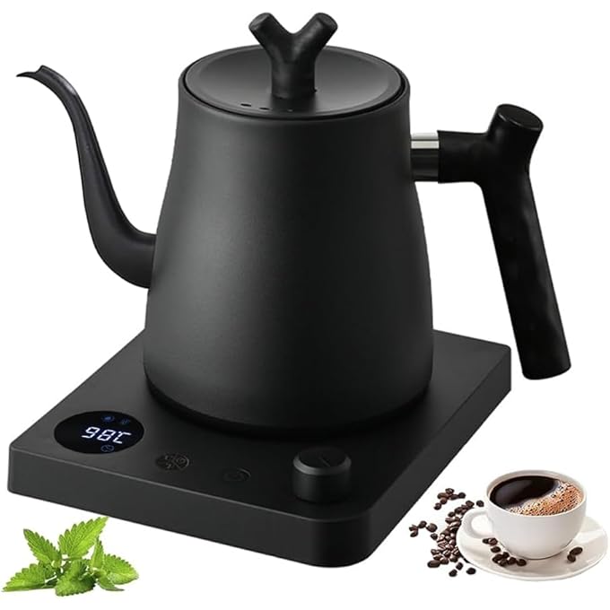 DMG TECH Dmg 10L Smart Gooseneck Electric Kettle With Temperature Control1000W Quick Heating Tea Pot40100C Adjustable304 Stainless Steel Tea Kettle With Auto ShutOff  360 Smart Base For CoffeeTea - Image 1