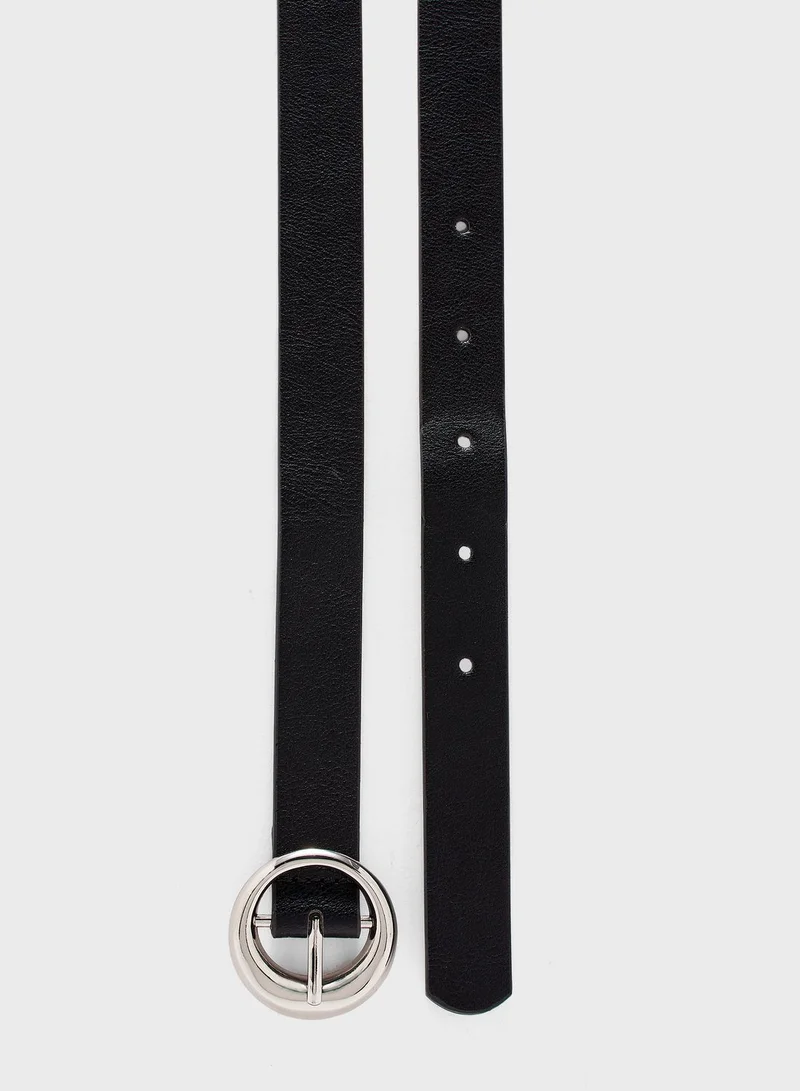 FOREVER 21 Round Buckle Detail Belt