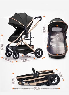 Baby Stroller Two way baby stroller Can Sit And Lie Down Lightweight Foldable Shock-absorbing Two-way Newborn Baby Stroller - pzsku/Z6C9E44C6075E020610F8Z/45/_/1728705546/80f3e71b-92fa-40ca-9186-345532e80cff