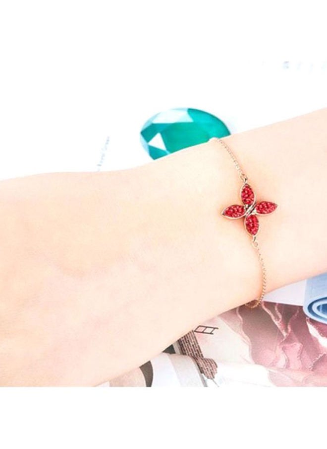 NIBEMINENT - Silver Crystal Studded Bracelet - Image 1