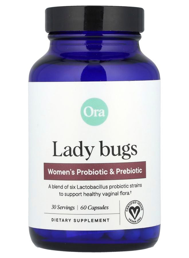 Ora Lady Bugs Women's Probiotic & Prebiotic 60 Capsules - Image 1