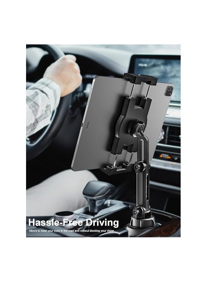 erorex Holder Car Tablet Mount, iPad Mount Holder for Car/Truck, 360° Rotation Adjustable Universal Tablet Stand Cradle Compatible with iPad Pro Air Mini, Galaxy Tabs, Cell Phones, 4-12.9" Devices - Image 5