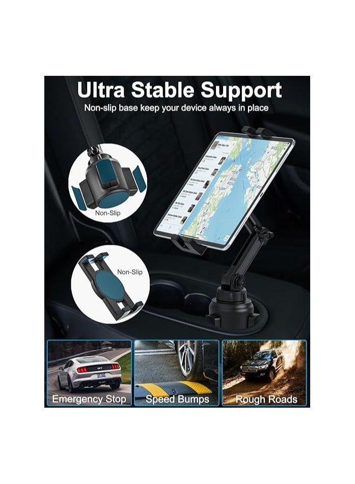 erorex Holder Car Tablet Mount, iPad Mount Holder for Car/Truck, 360° Rotation Adjustable Universal Tablet Stand Cradle Compatible with iPad Pro Air Mini, Galaxy Tabs, Cell Phones, 4-12.9" Devices - Image 2