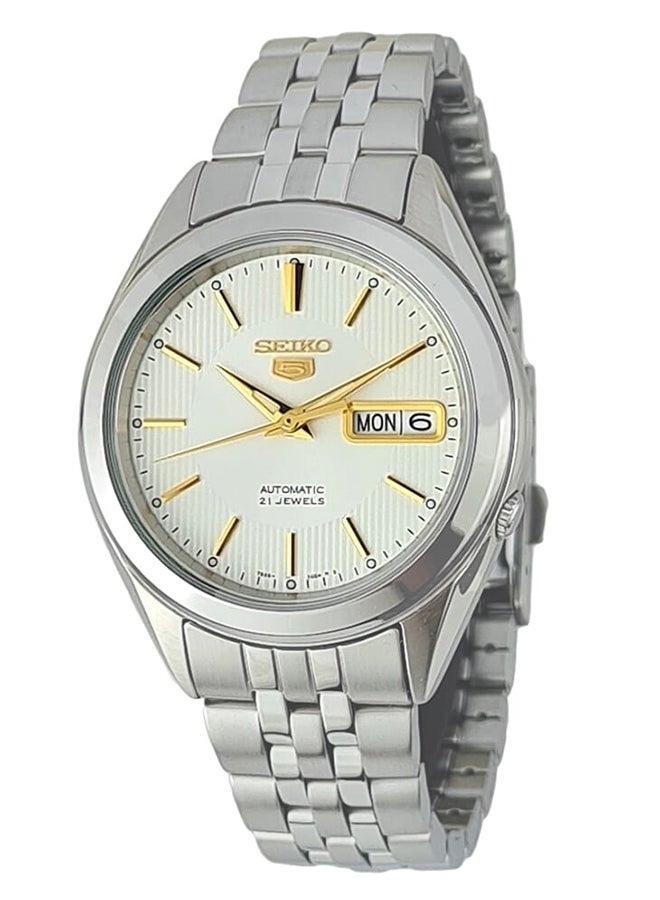 Seiko ساعة يد أوتوماتيكية للرجال من الفولاذ المقاوم للصدأ على شكل دائري أنالوج SNKL17K1 - 38 مم - Image 1
