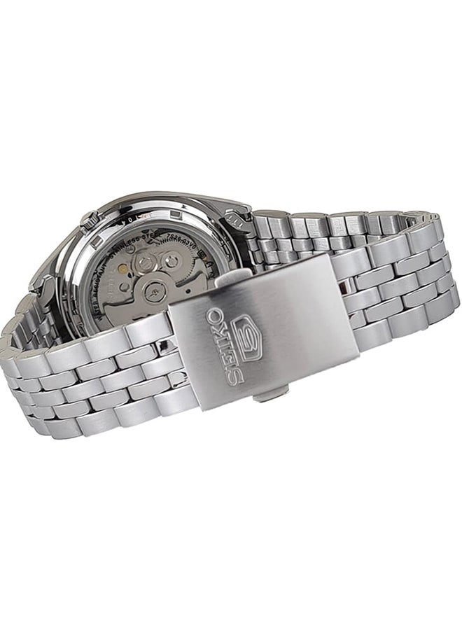 Seiko ساعة يد أوتوماتيكية للرجال من الفولاذ المقاوم للصدأ على شكل دائري أنالوج SNKL17K1 - 38 مم - Image 3
