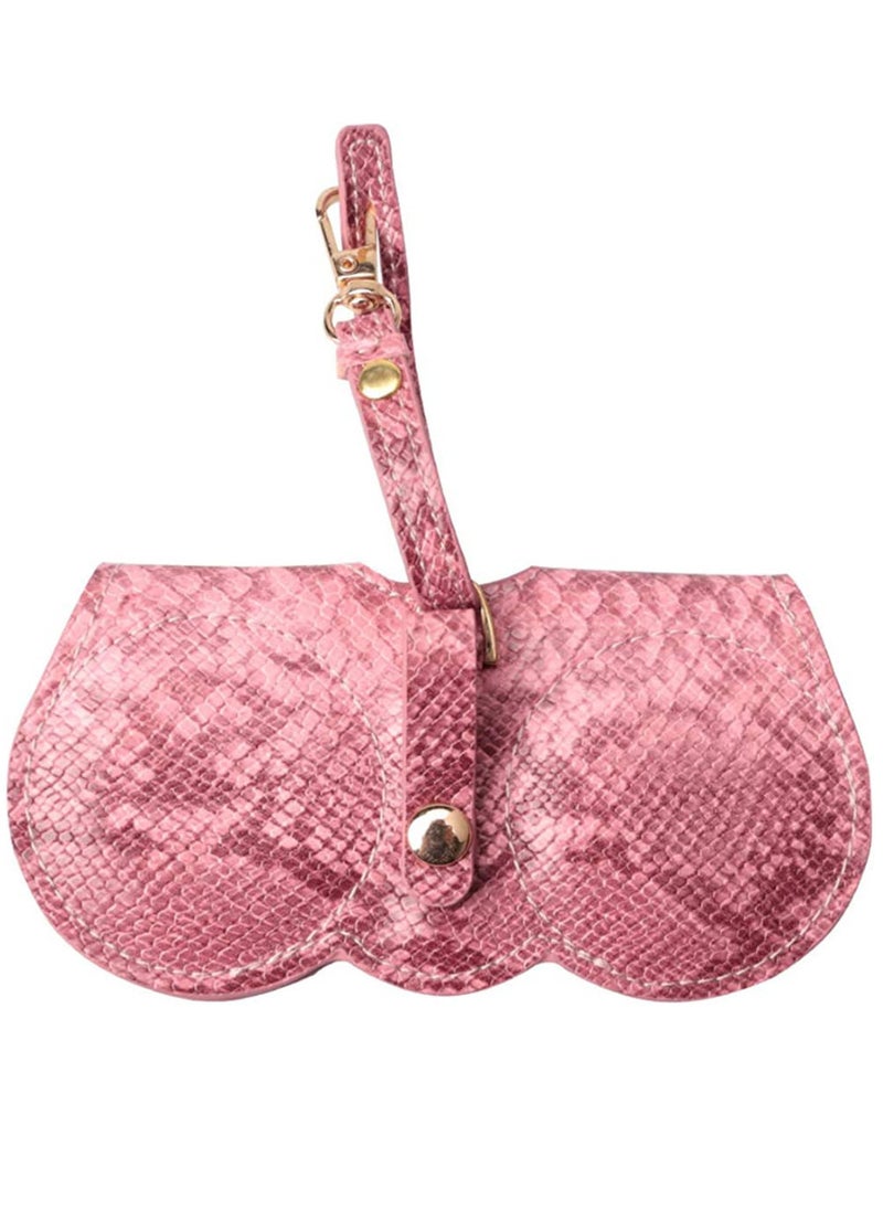 Generic - Artificial Printed Snakeskin PU Leather Protective Storage Sunglasses Bag Eyeglasses Clip Case - Image 1