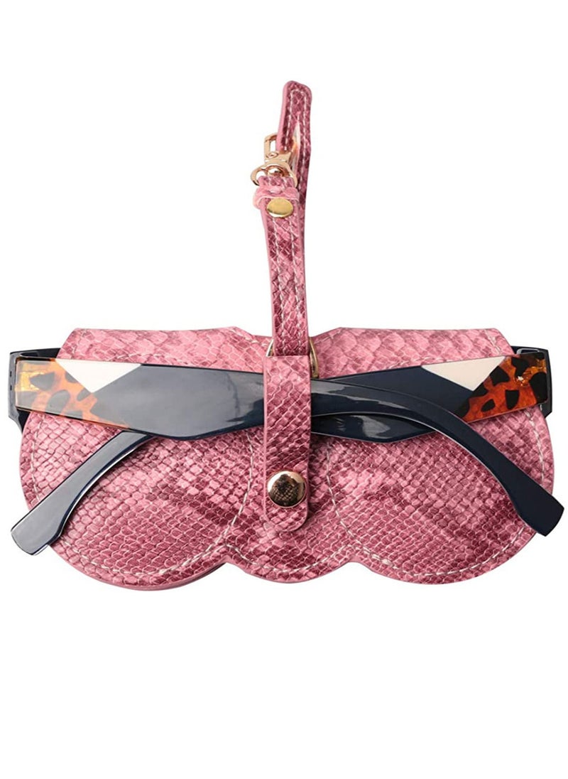 Generic - Artificial Printed Snakeskin PU Leather Protective Storage Sunglasses Bag Eyeglasses Clip Case - Image 1