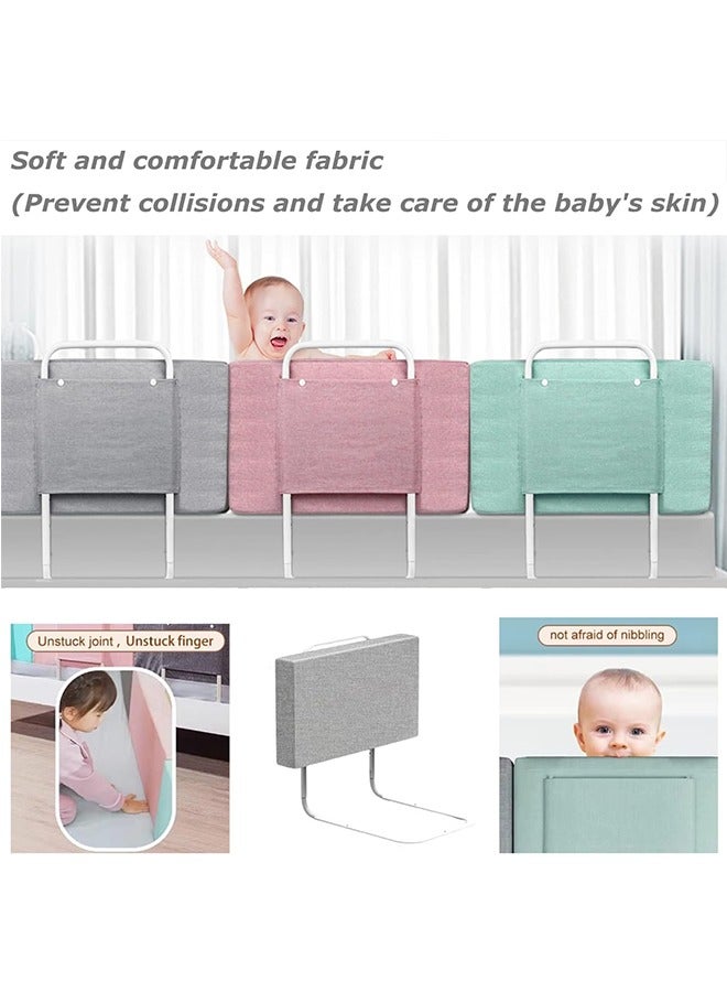 JCB CHIC درابزين سرير قابل للتعديل ومصدات أمان لكبار السن والبالغين والأطفال الصغار - واقي سرير آمن للمقاسات كينج وكوين وتوين وفول - مساعد بجانب السرير وقضبان إمساك ودعم حاجز للأطفال وكبار السن (قطعة واحدة) - Image 4