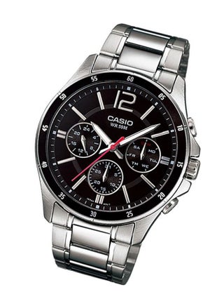Men Water Resistant Chronograph Watch MTP-1374D-1AVDF - 44 mm - Silver - view 5