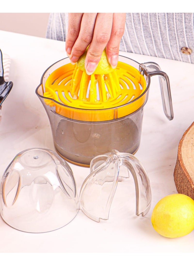 فينيكس عصارة برتقال أكريليك يدوية وعصارة برتقال وإبريق 2 في 1-1 قطعة لون برتقالي - Image 1