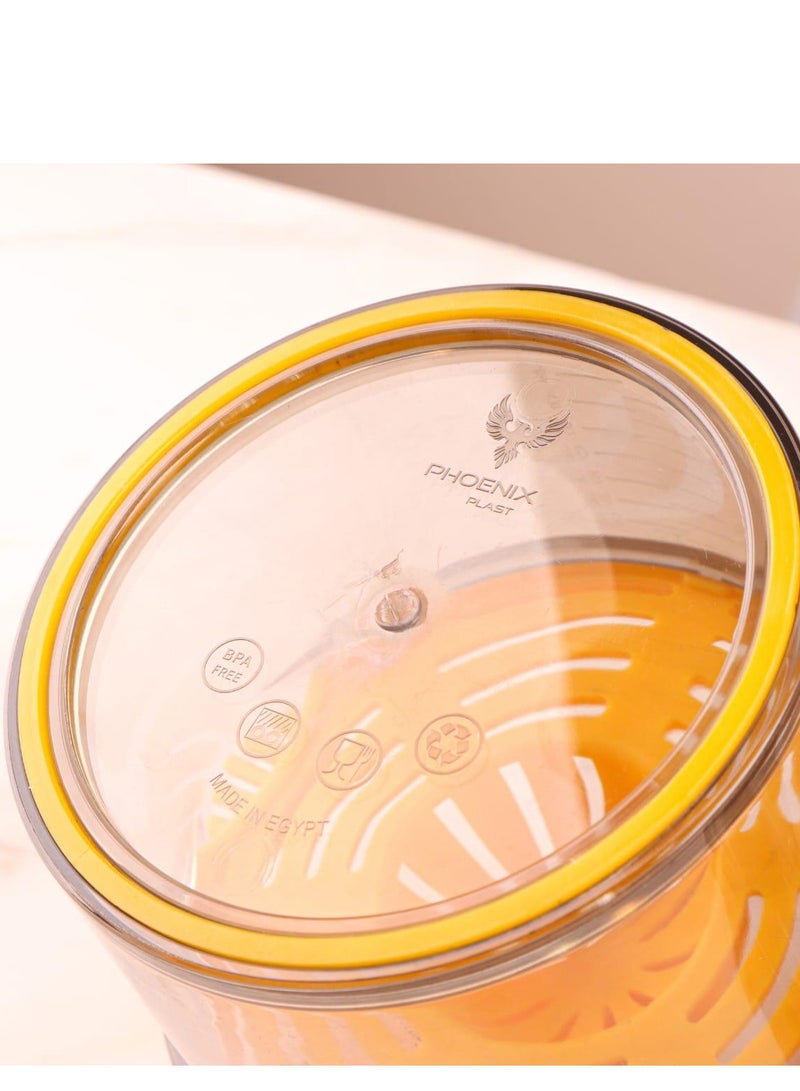 فينيكس عصارة برتقال أكريليك يدوية وعصارة برتقال وإبريق 2 في 1-1 قطعة لون برتقالي - Image 4