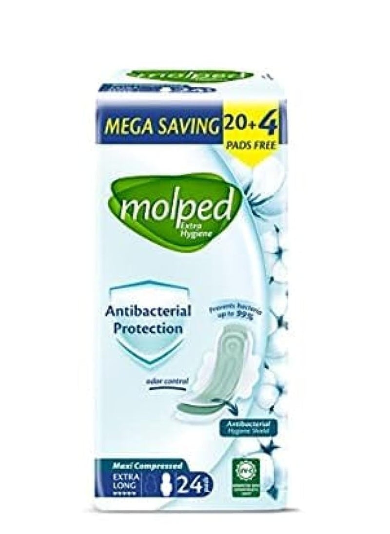 Molped Extra Hygiene - Eco Pack - Extra Long - 24 Pads 