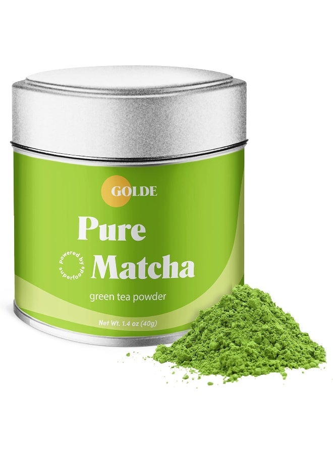 GOLDE Pure Matcha Ceremonial Grade Green Tea Powder - Image 1