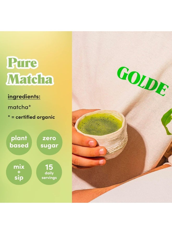 GOLDE Pure Matcha Ceremonial Grade Green Tea Powder - Image 2