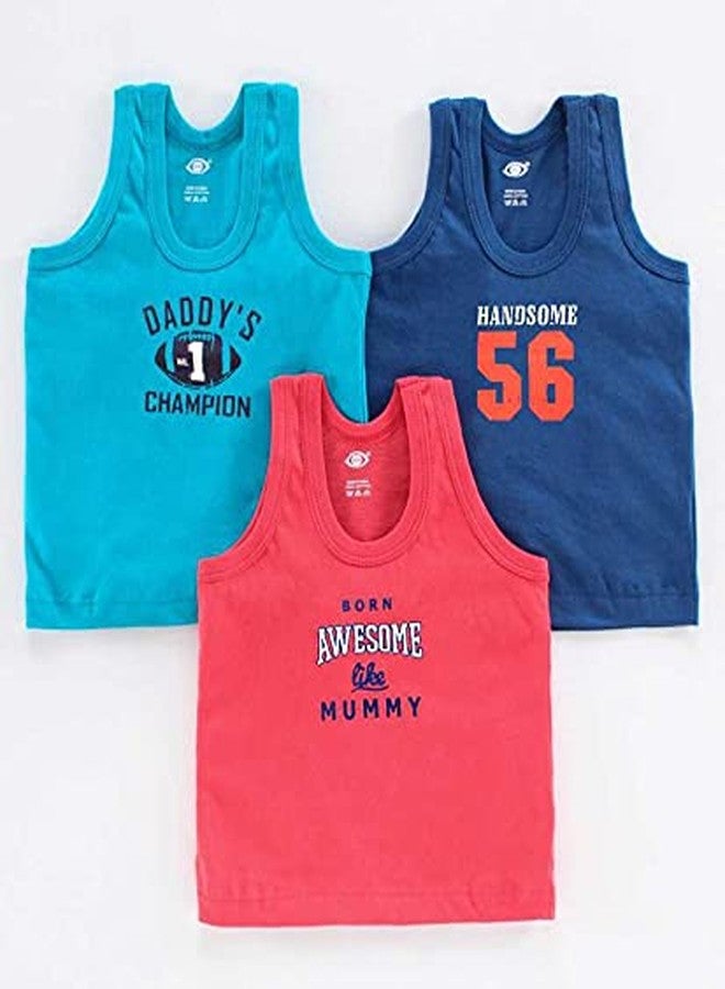 VIDHIKA Newborn Baby Pure Cotton Printed Innerwear baniyan Kids Vest Infants Sando Unisex Sleeveless Regular fit Undershirts for Boys and Girls Pack of 6 (Dark 5, 5-6 Years) - Image 3