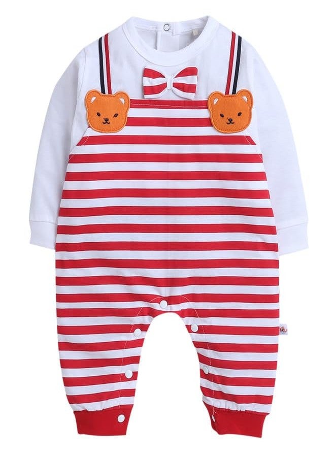 BUMZEE Red Boys Full Sleeves Trendy Sleepsuit Age - 6-9 Months (Peb9086D-red) - Image 1