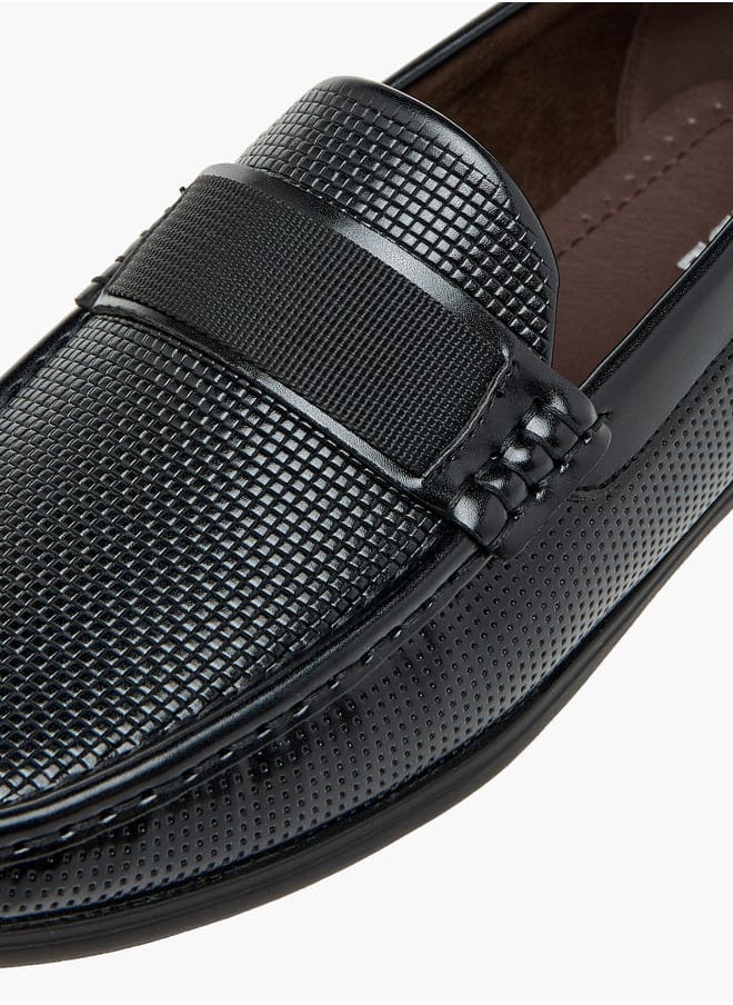 LBL by Shoexpress Men's Textured Slip-On Loafers  - Image 4
