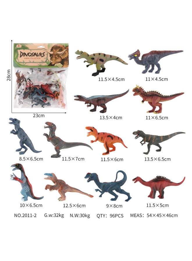 Simulation Dinosaur Solid Model Toys Jurassic Retro 5 Inch Tyrannosaurus Rex Children's Toys Direct Sales-Specifications:B Section 5 Inch Retro Solid 12 - Image 1