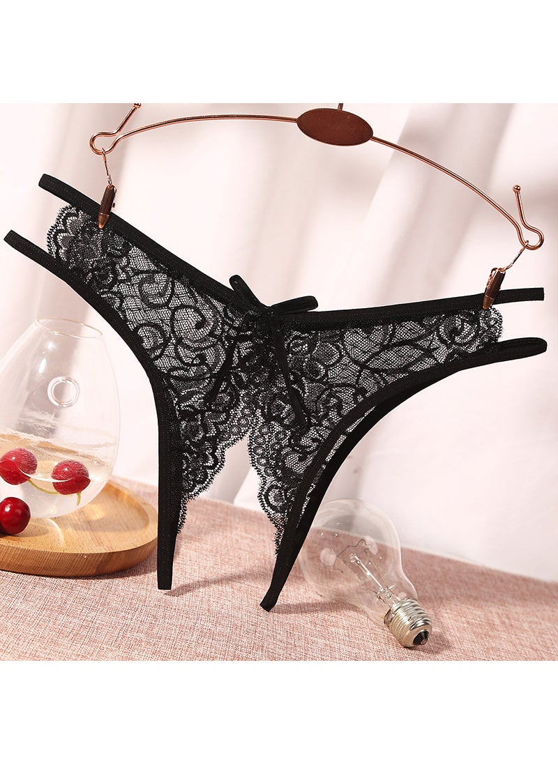 Generic - Lace G-String Thongs Breathable Low-Rise Hollow Panties 233 Red - Image 1