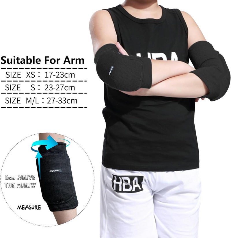 EULANT Kids Elbow Pads, Soft Elbow Brace Boys, Girls, Junior Youth, Elbow Protector for Volleyball Basketball Skating Dancing Crawl Skiing Cycling - Image 4