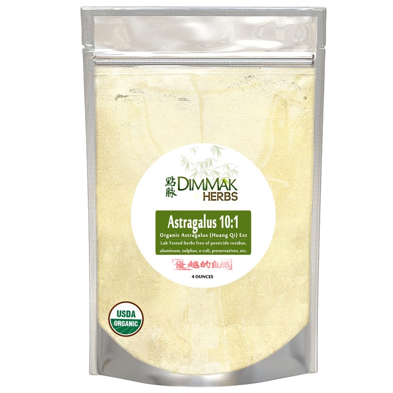 Organic Astragalus 101 Extract Powder Huang Qi Concentrate Granules Lab Tested USDA Organic 4oz 112g by Dimmak Herbs