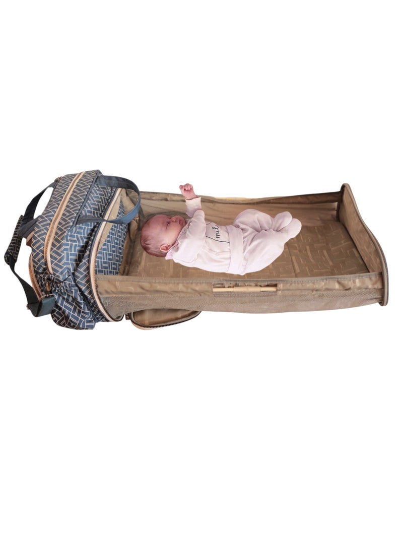 Luxury and elegant multi-functional mother bag can be converted to a baby bed - Rectangles