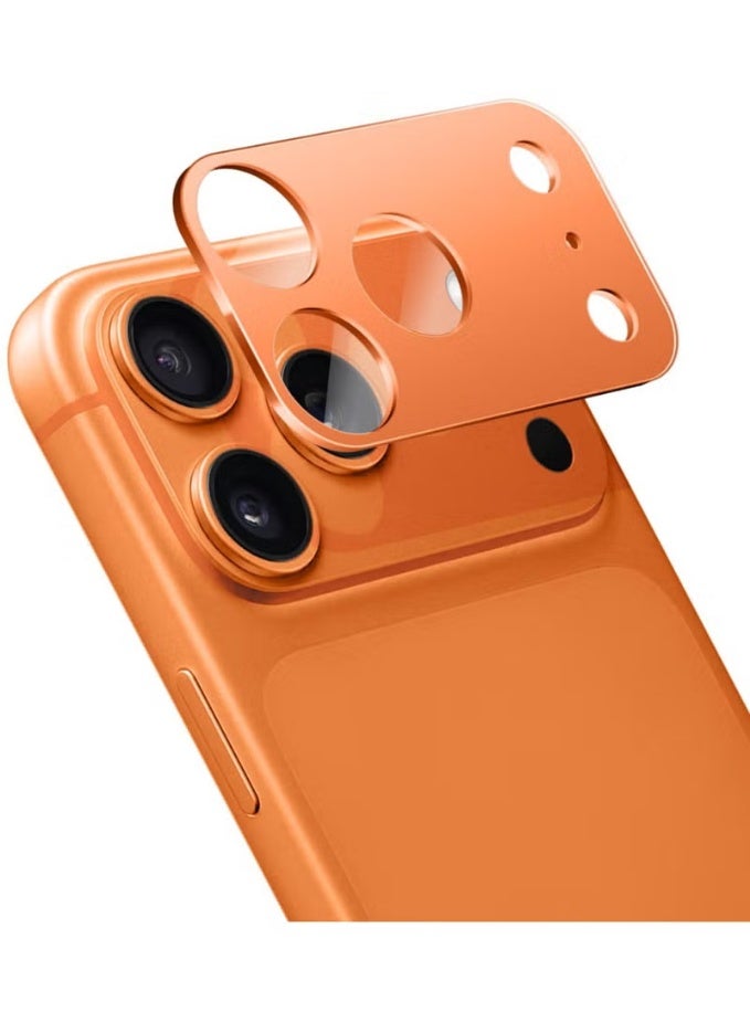 IPhone 17 Pro Camera Lens Screen Protector, HD Tempered Glass Camera Screen Protector Cover Film - Cosmic Orange
