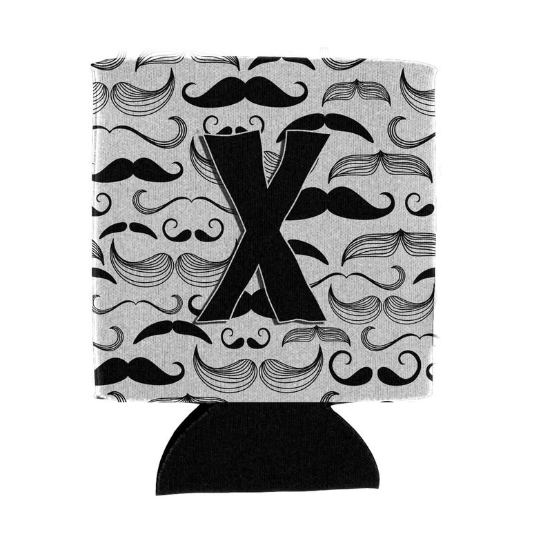 Caroline's Treasures CJ2009-XCC Letter X Moustache Initial Can or Bottle Hugger Cooler Washable Drink Sleeve Collapsible Beverage Insulated Holder, Can Hugger, Multicolor - Image 4