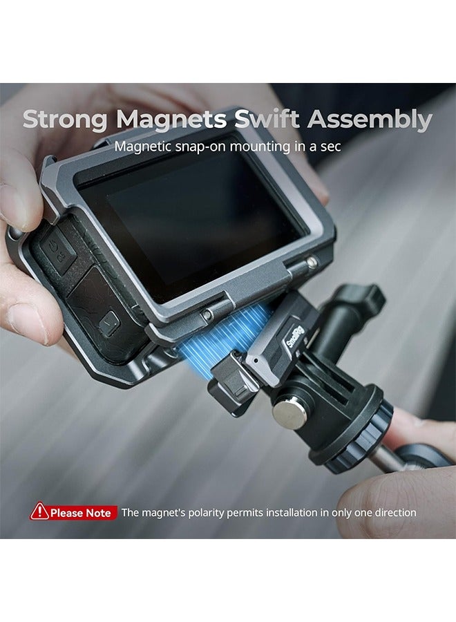 SMALLRIG Magnetic Adapter Holder for DJI Osmo Action 4/3/2 with Foldable Connector and 1/4 Inch Threaded Hole - 3662 - Image 3