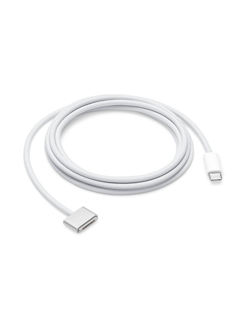 ELTRAZONE USB-C to MagSafe 3 Cable (2m) – Fast Charging Magnetic Power Cable with Durable Braided Design, USB-C Compatible Connector for Laptops, Tablets & Devices – White - Image 2
