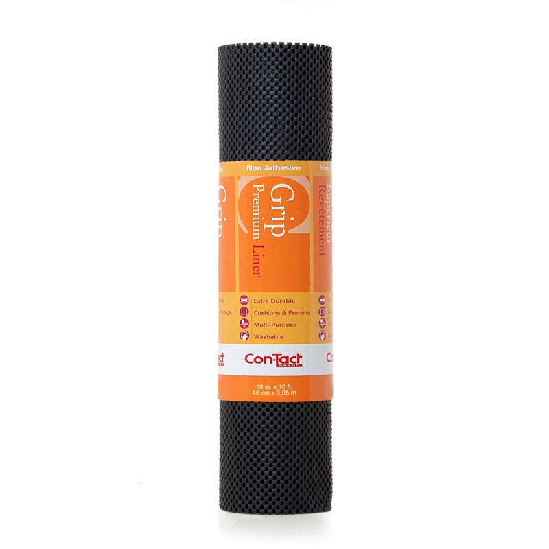 ConTact Brand Grip Premium Shelf Liner Thick and NonAdhesive Drawer Liner MultiPurpose and Easy to Use 18 x 10 Black Pack of 1