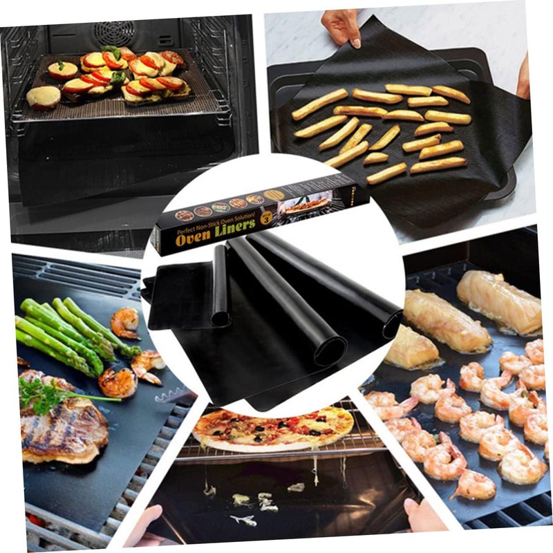 klarako 9pcs Restaurant Mat Cooking Non-stick Temperature Grill Bbq Mats Pad Pinic Kitchen for High Resistant Oven Baking Fiber - Image 4