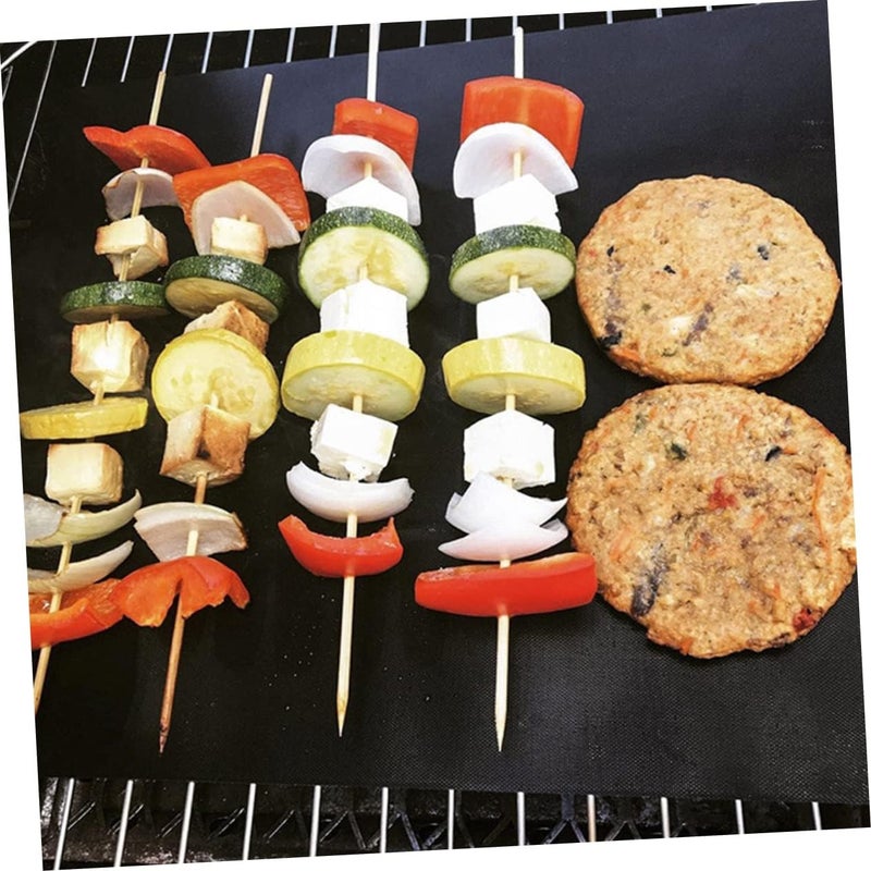 klarako 9pcs Restaurant Mat Cooking Non-stick Temperature Grill Bbq Mats Pad Pinic Kitchen for High Resistant Oven Baking Fiber - Image 2