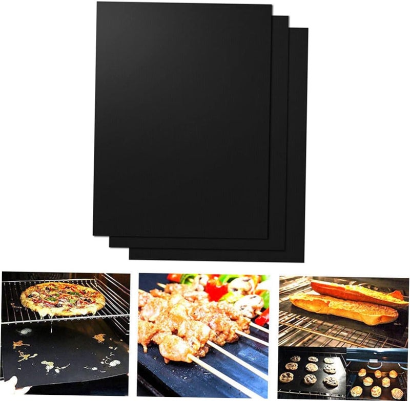 klarako 9pcs Restaurant Mat Cooking Non-stick Temperature Grill Bbq Mats Pad Pinic Kitchen for High Resistant Oven Baking Fiber - Image 5