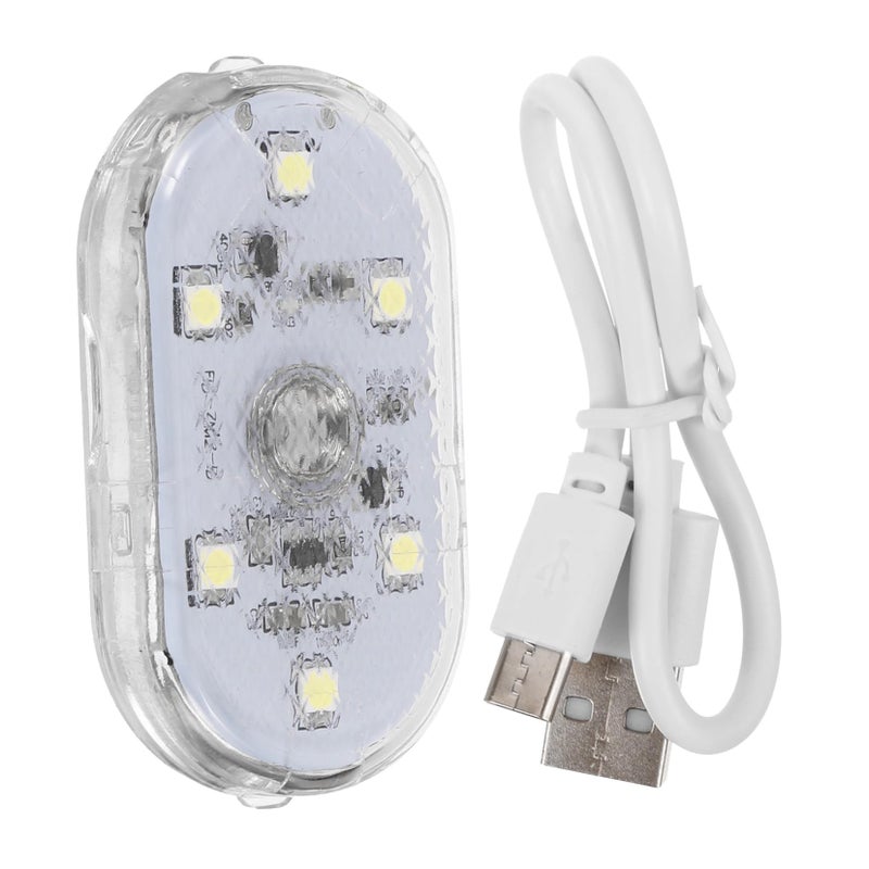 مصباح ليد للسيارة يعمل باللمس مع إضاءة جوية، قابل لإعادة الشحن عبر منفذ USB، مناسب لتزيين السيارة وإضاءة صندوق الأمتعة والقراءة - Image 2