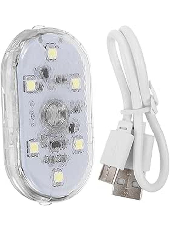 مصباح ليد للسيارة يعمل باللمس مع إضاءة جوية، قابل لإعادة الشحن عبر منفذ USB، مناسب لتزيين السيارة وإضاءة صندوق الأمتعة والقراءة - Image 1