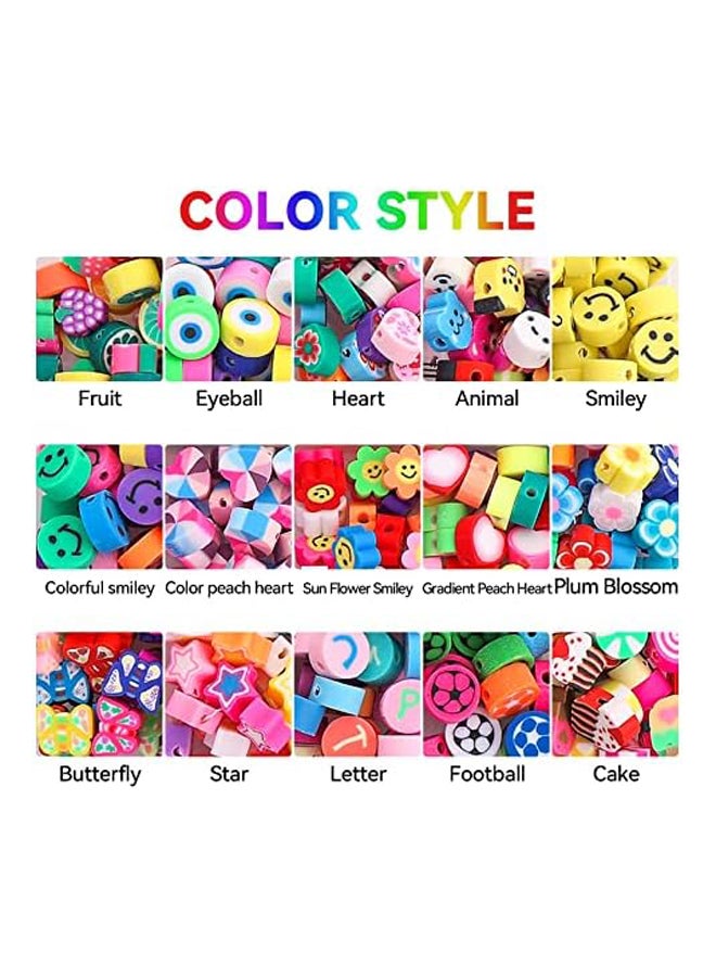 300PCS Polymer Clay Beads, 15 Styles Cute Fruit  - Image 3