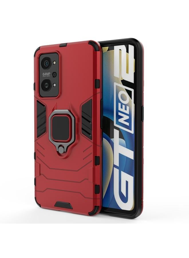 S-TOP Case For OPPO Realme GT Neo2 5G Shockproof PC + TPU Protective Case with Magnetic Ring Holder - Image 1