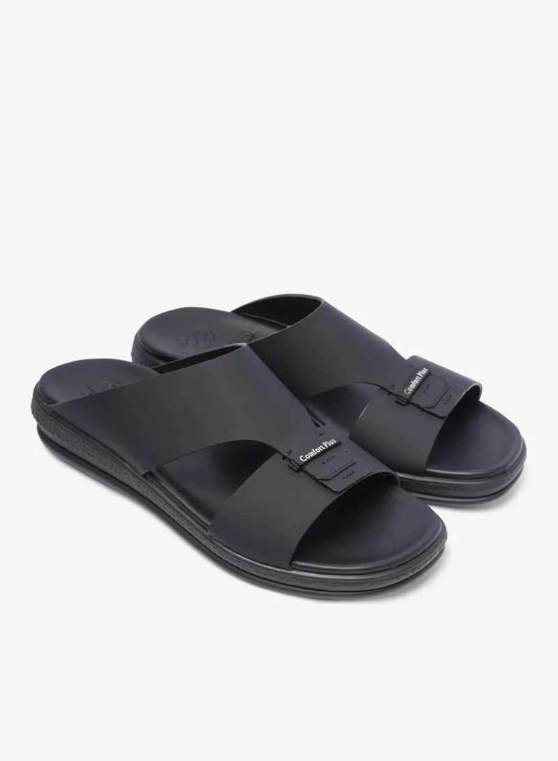 كومفورت بلس صنادل رجالي كومفورت بلس بتصميم كلاسيكي مع حزام - أسود