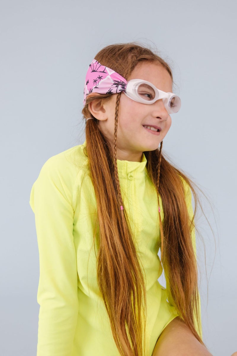 Splash Place KIDS SWIM GOGGLES with Fabric Strap - MALIBU |Tangle-Free, Swimming Goggles for Kids, Comfy Fabric Strap Goggles - Image 3