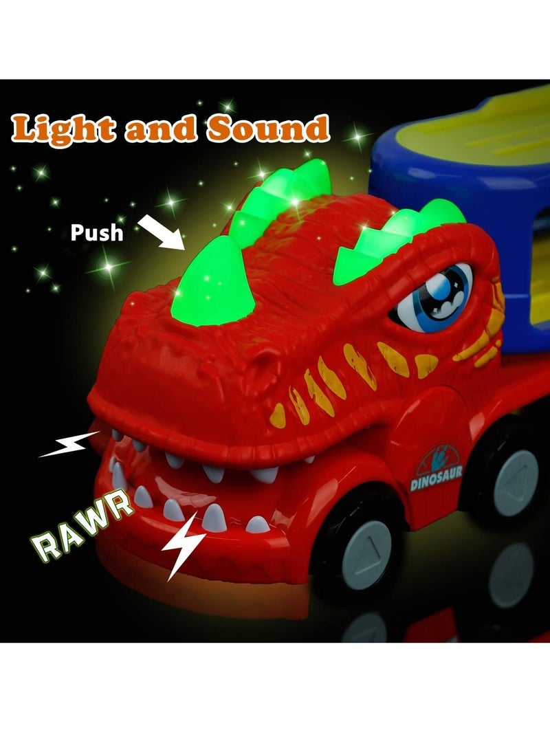 Monster Truck Toys for 2-5 Year Olds, 5-Piece Dinosaur Toys for Age 2-6, Pull Back Cars for Toddlers  Girls, Birthday Gifts - Image 3